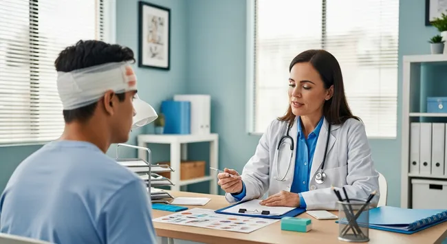 A medical practitioner treated the man in Long Beach