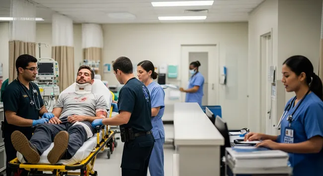 A medical practitioner treated the man involved in a motorcycle accident in Fremont