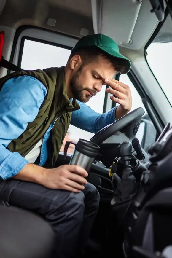 A semi truck driver with a head trauma after a crash in California