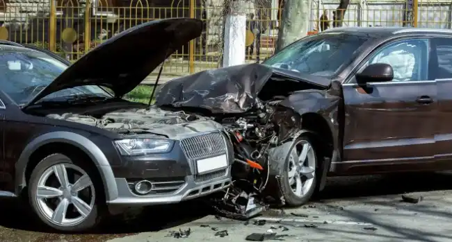 Car accident in Oceanside where two cars had head-on collision