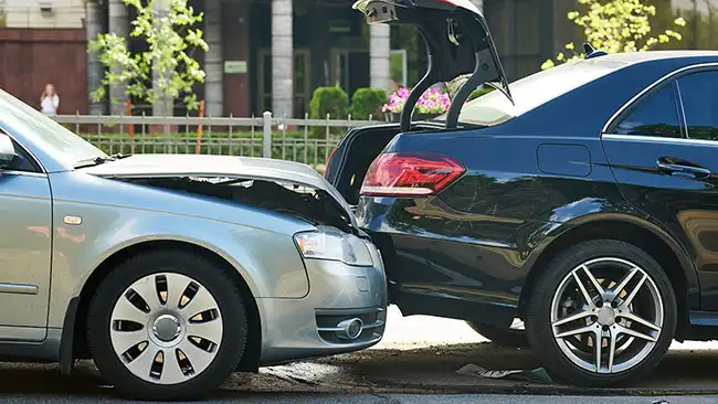 Car accident scene in El Centro