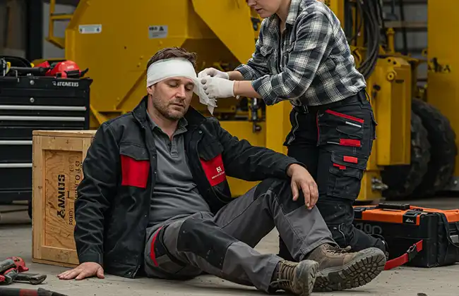 Person with a personal injury after an accident in Bellflower