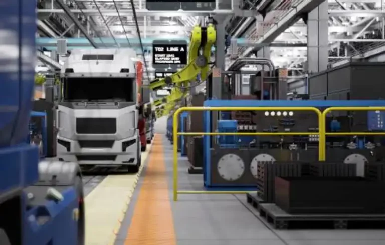 Truck manufacturing line underscoring risks from defective commercial vehicle parts