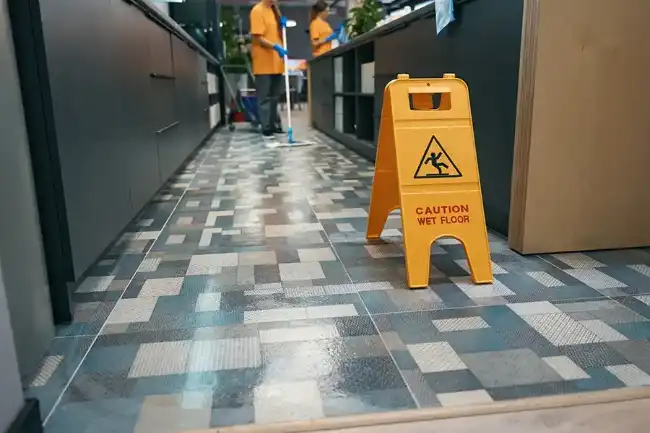 Wet floor sign to avoid Slip-and-Fall accident