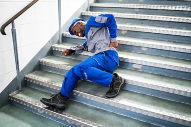 Worker injured in a slip and fall accident on stairs needing Santa Rosa personal injury lawyers