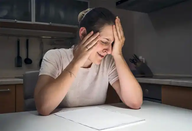 Wrongful death grief shown by a woman crying