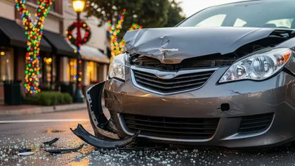 A car accident happened during the rush hour holiday season