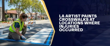 LA Artist Paints Crosswalks at Locations Where Injuries Occurred