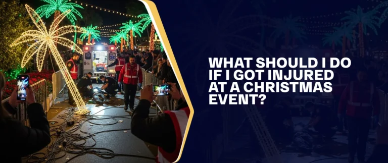 What should I do if I got injured at a Christmas event