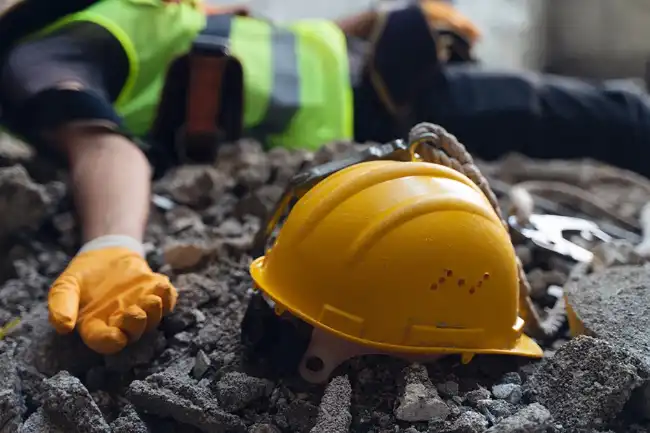 Workplace accident with injured worker suffering personal injuries