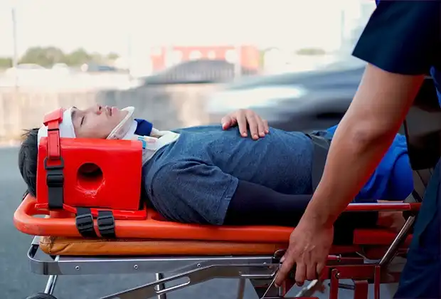 victim injured in an accident in Costa Mesa