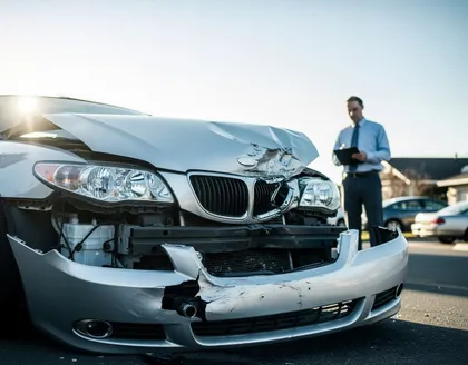 Car accident damage illustrating insufficient insurance coverage in a personal injury claim
