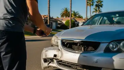 Documenting vehicle damage after a car accident for a personal injury claim