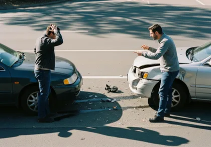 Driver in a car accident accusing the other driver of causing the head-on collision