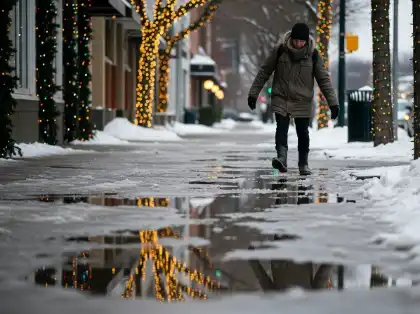Pedestrian slip and fall injury caused by icy sidewalk conditions