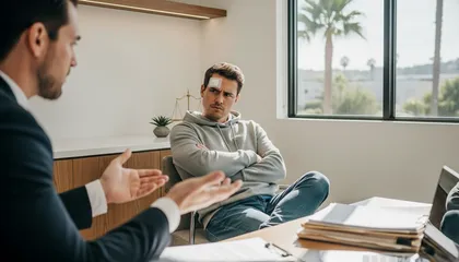 Personal injury client discussing case transition with new lawyer