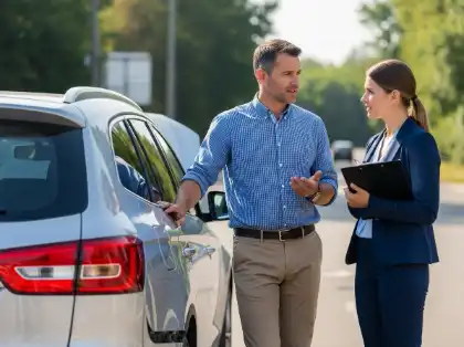 Personal injury lawyer advising accident victim on legal options after a car crash