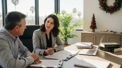 Personal injury lawyer explaining comparative fault rules after holiday car accident