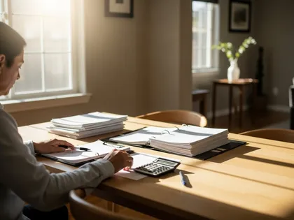 Personal injury settlement tax calculation paperwork on a desk