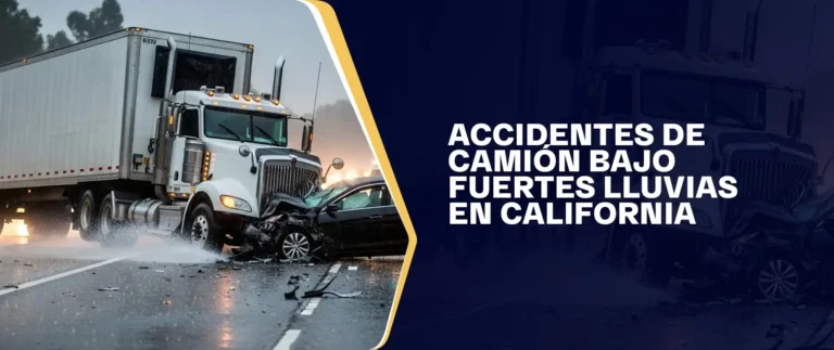 Accidentes De Camión Bajo Fuertes Lluvias En California