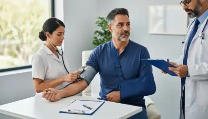 Un hombre recibe asistencia médica gratuita tras reclamar una indemnización laboral