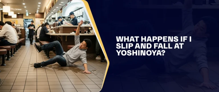 What happens if I slip and fall at Yoshinoya