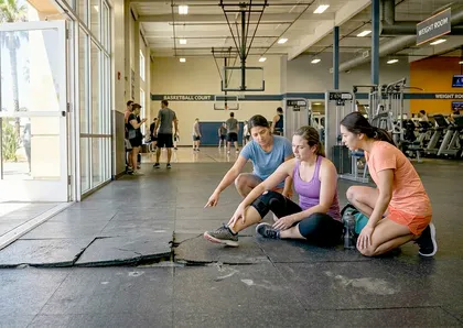 Athlete injured by hazardous gym flooring