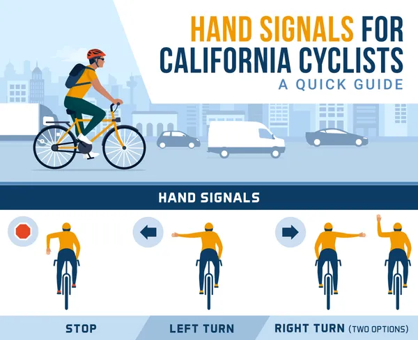 California cyclist hand signals and legal responsibilities