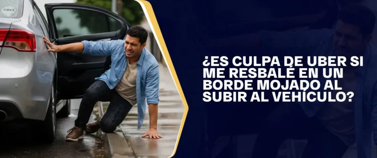 Es Culpa De Uber Si Me Resbalé En Un Borde Mojado Al Subir Al Vehículo