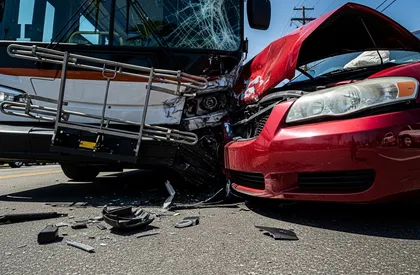 Liability in a California bus accident crash scene