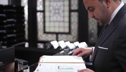 Personal injury attorney going through important documents related to a car accident case