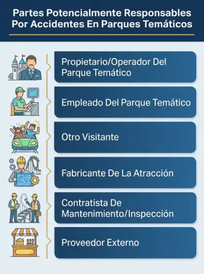 Posibles responsables de accidentes en parques temáticos