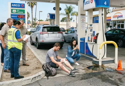 Possible liability for a gas station slip and fall injury claim