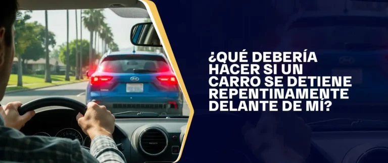 Qué Debería Hacer Si Un Carro Se Detiene Repentinamente Delante De Mí