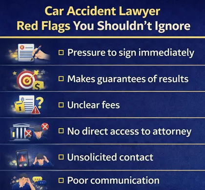 Warning signs when choosing a car accident lawyer