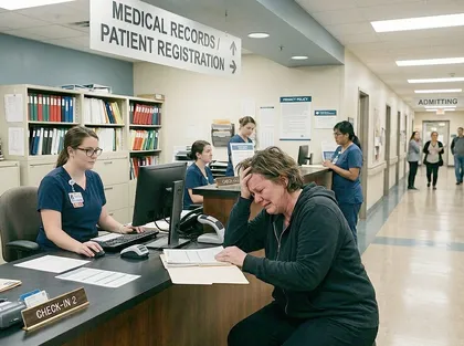 Family member obtaining hospital records after a fatal work accident