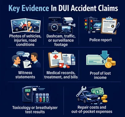 Key evidence in DUI Accident Claims