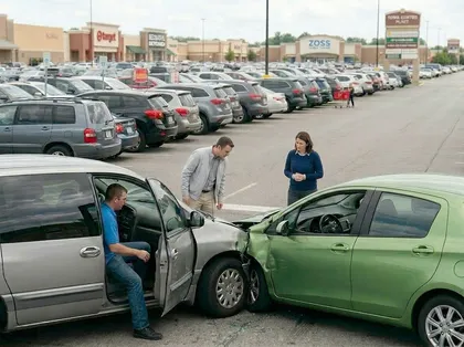 Parking lot accident fault determination