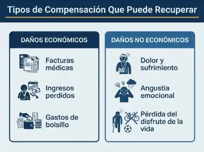 Tipos de indemnización que puede recuperar