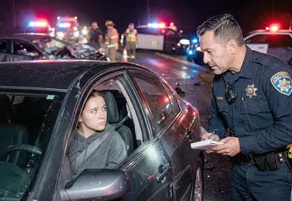 conductor adolescente implicado en accidente de coche nocturno investigacion policial