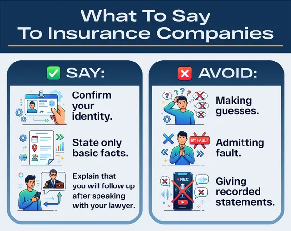 what to say to insurance companies after a San Diego personal injury accident