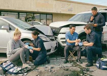 California parking lot crash law enforcement response