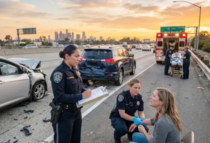 Car accident report filed on behalf of injured driver