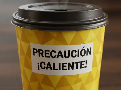 Etiqueta de Precaución caliente en una taza de café en una demanda por negligencia contra Starbucks