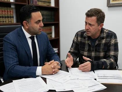 Injured driver consulting personal injury lawyer about mechanical failure accident claim