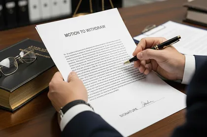 Lawyer withdrawing from personal injury case