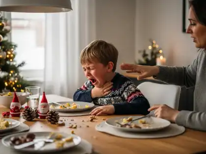Lesión por asfixia en un niño durante una comida festiva debido a una obstrucción de las vías respiratorias
