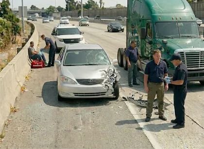 Truck accident scene evidence documentation