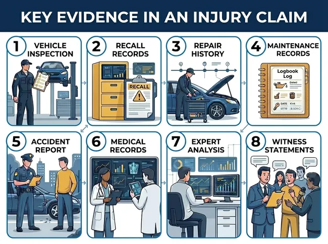 Auto defect injury claim evidence