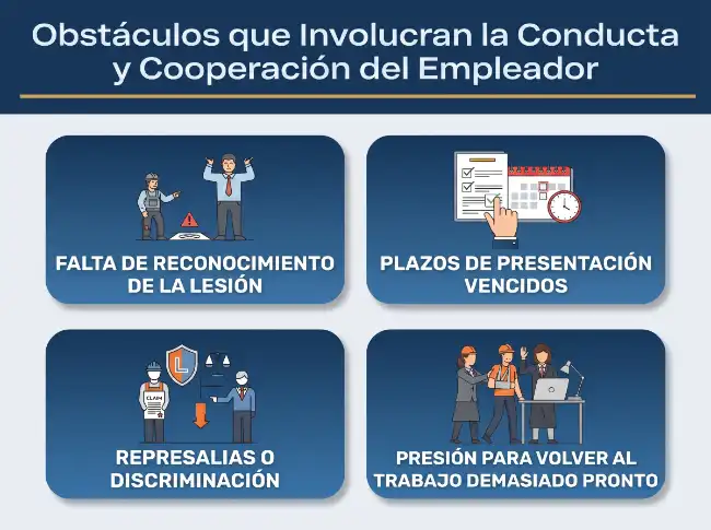 Obstáculos por parte de la empresa que pueden retrasar o dificultar una reclamación de indemnización por accidente laboral